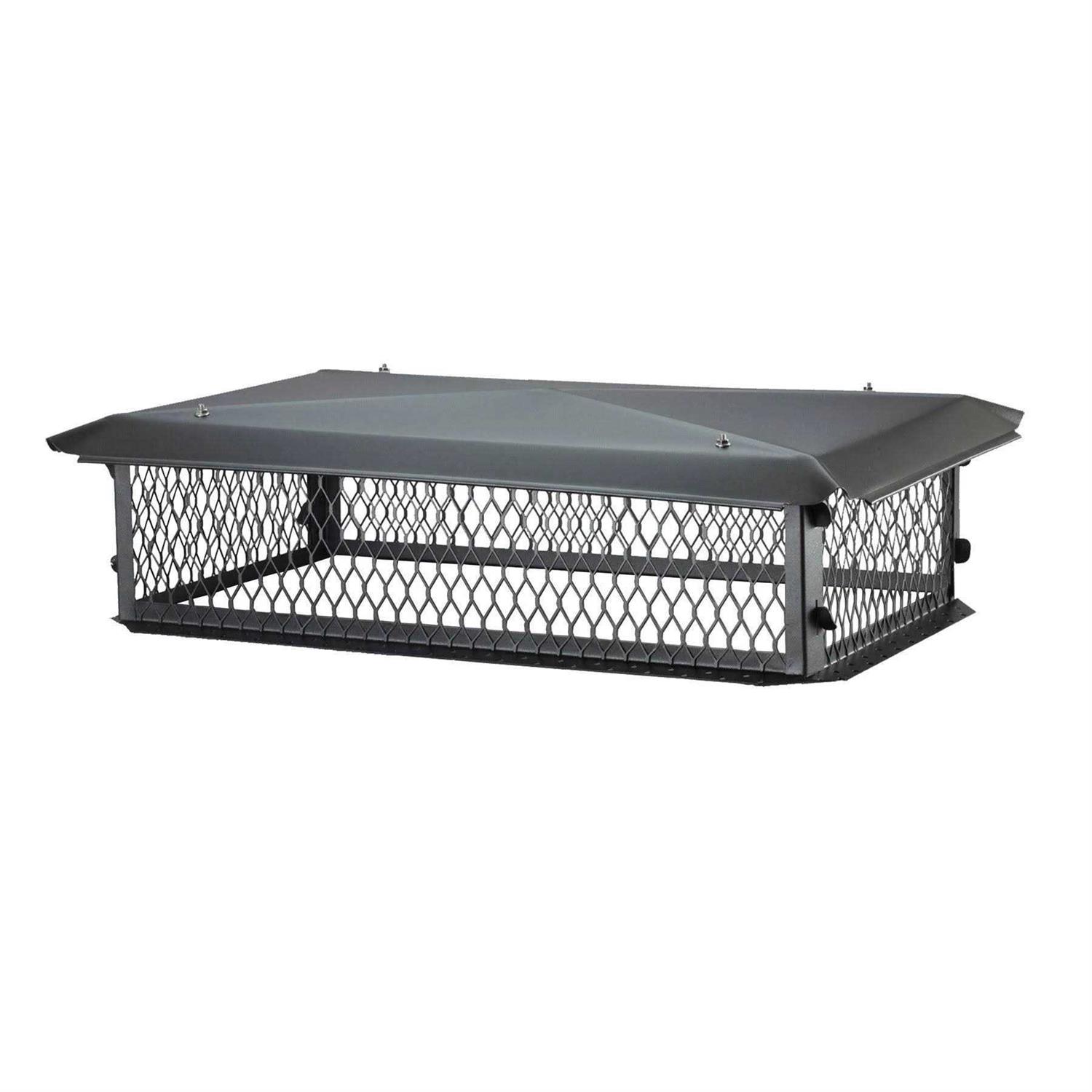 Shelter Galvanized Steel Multi-Flue Chimney Cap Black - Zenithce