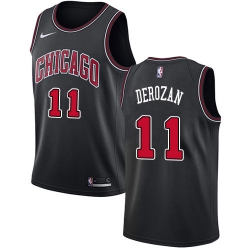 Chicago Bulls 11 Demar Derozan Black Swingman Statement Edition Jersey - Zenithce
