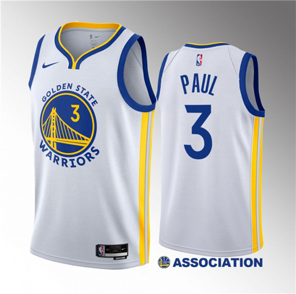 Golden State Warriors #3 Chris Paul White Association Edition Stitched Jersey - Zenithce