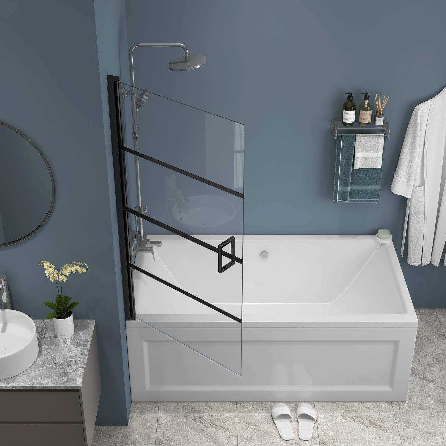 Goodyo 72 in. H Frameless Tempered Glass Shower Door - Zenithce