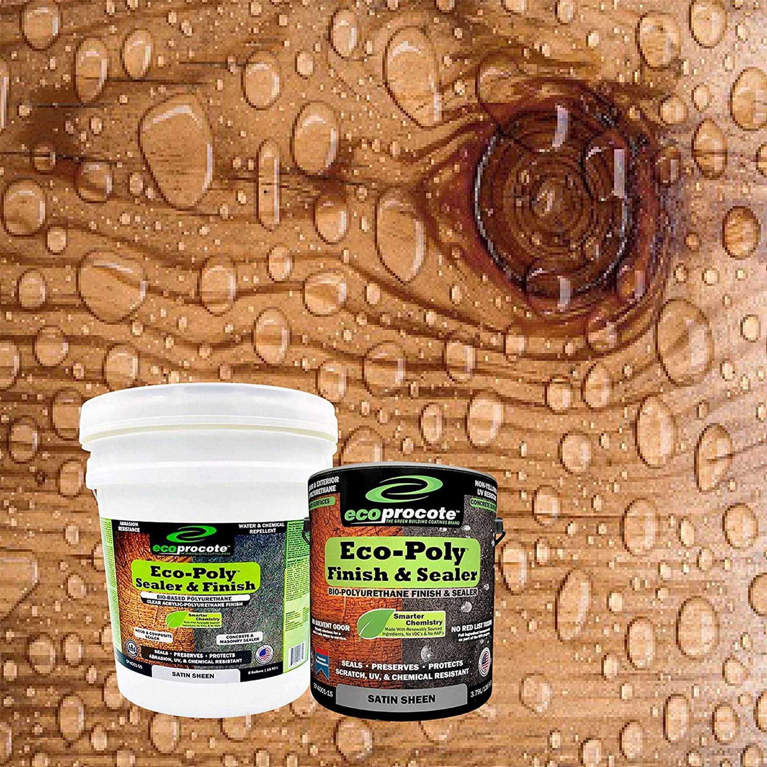 EcoProCote Eco-Poly Wood Floor and Concrete Finish and Sealer - Zenithce