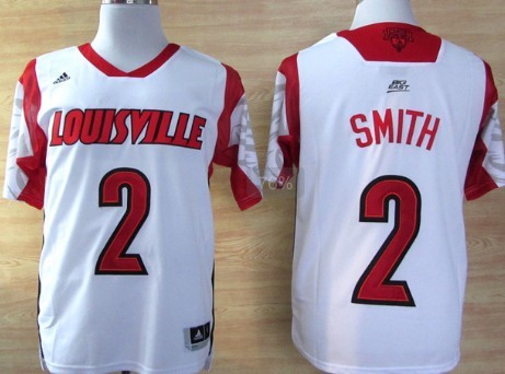 Louisville Cardinals #2 Russ Smith 2013 March Madness White Jersey - Zenithce