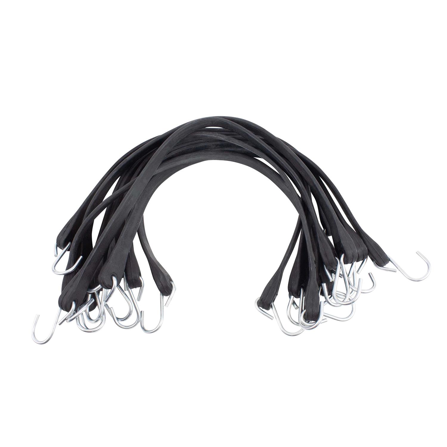 Mytee Products Natural Rubber Tarp Bungee Straps 50 Pack Heavy-Duty Rubber Tie Down Bungee Straps With Crimped S Hooks - Zenithce