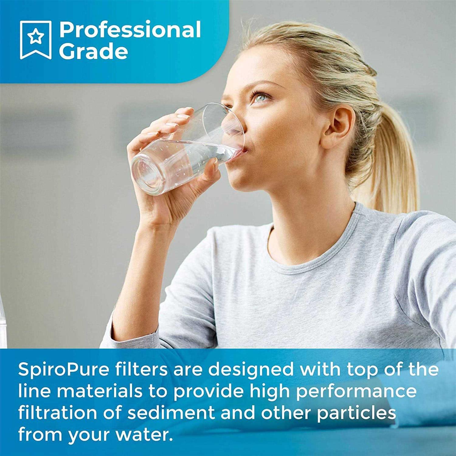 SpiroPure 10 x 2.5 Inch 20 Micron Pleated Cellulose Polyester Filter - Zenithce