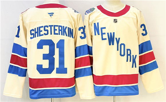 New York Rangers #31 Igor Shesterkin Beige 2025-26 Winter Classic Stitched Hockey - Zenithce