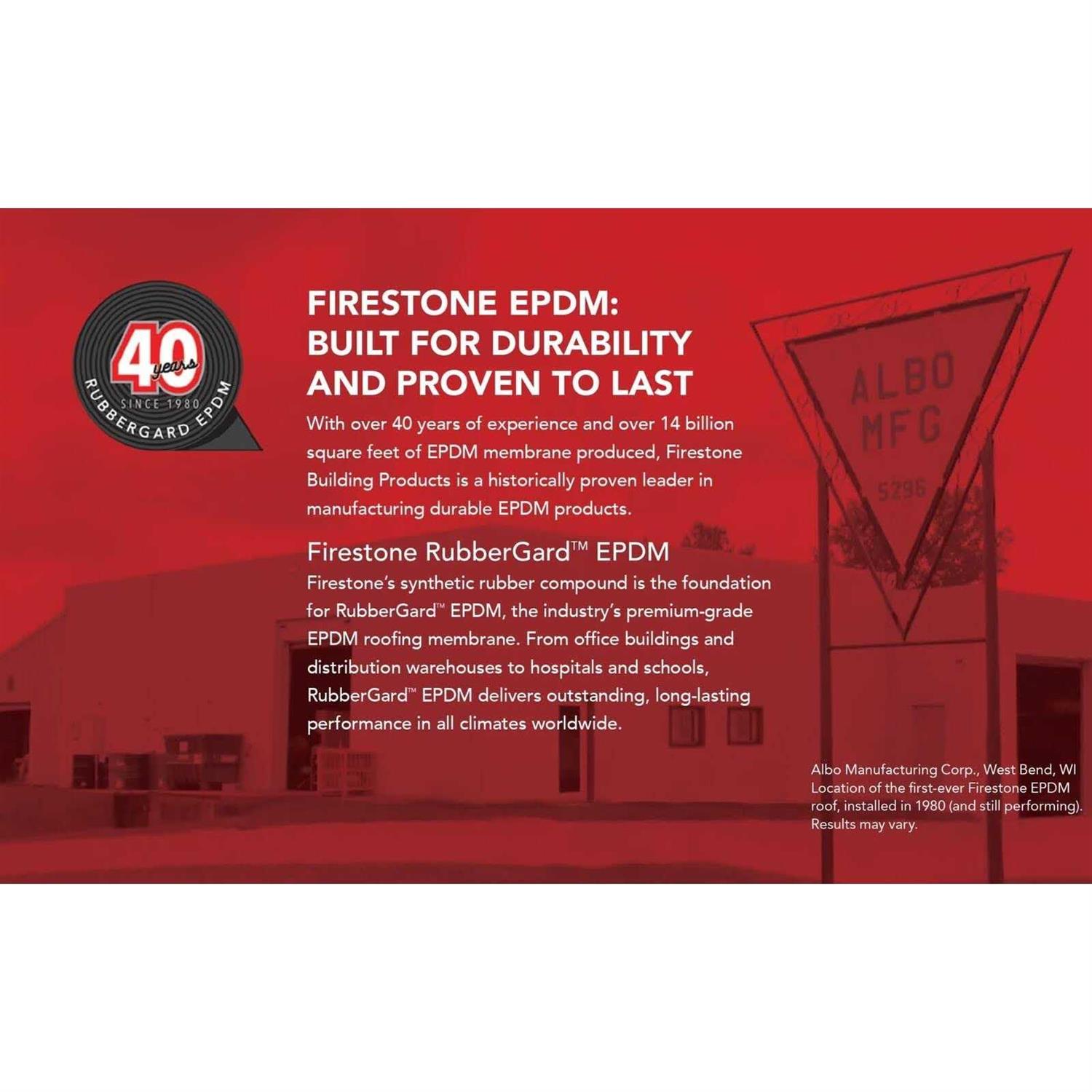 Firestone RubberGard 45 mil Epdm Roofing Rubber - Zenithce