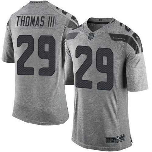 Seahawks #29 Earl Thomas III Gray Stitched Limited Gridiron Gray Nike Jersey - Zenithce