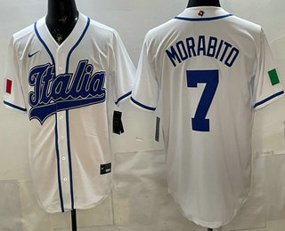 Italy #7 Nick Morabito White 2026 World Classic Cool Base Jersey - Zenithce