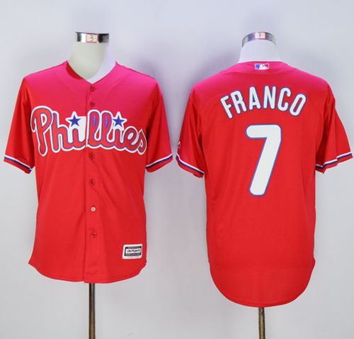 Phillies #7 Maikel Franco Red New Cool Base Stitched Jersey - Zenithce