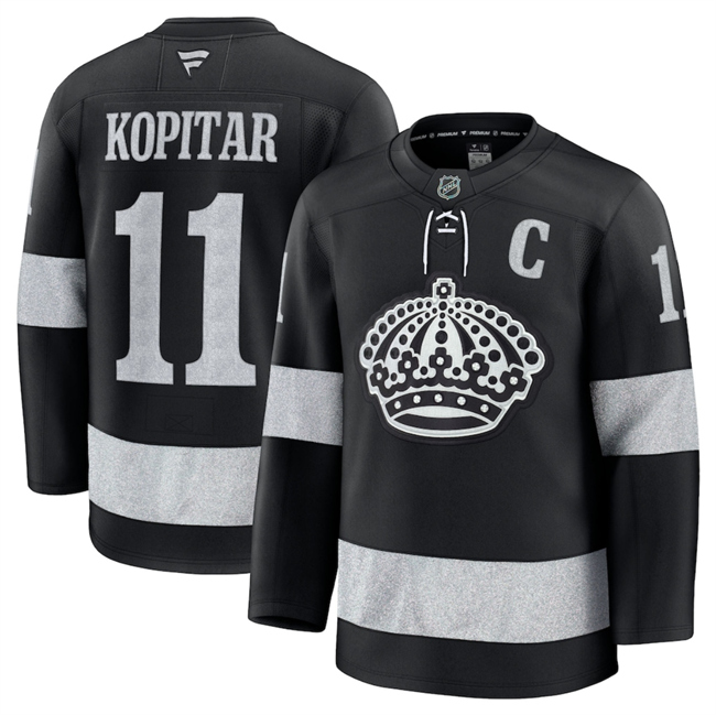 Los Angeles Kings #11 Anze Kopitar Black Alternate Stitched Jersey - Zenithce