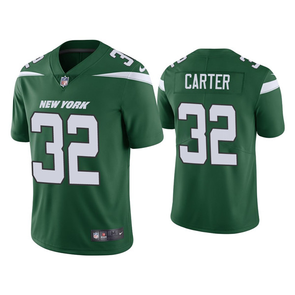 New York Jets #32 Michael Carter 2021 Green Vapor Untouchable Limited Stitched Jersey - Zenithce