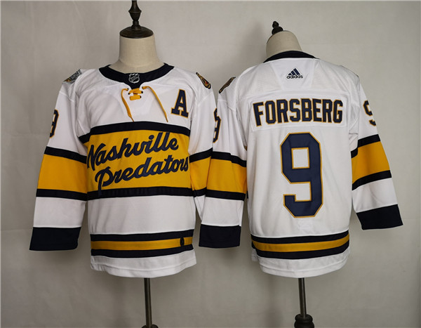 Nashville Predators #9 Filip Forsberg White Stitched Adidas Jersey - Zenithce