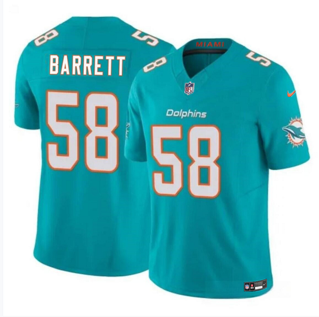 Miami Dolphins #58 Shaquil Barrett Aqua 2023 F.U.S.E Vapor Limited Stitched Jersey - Zenithce