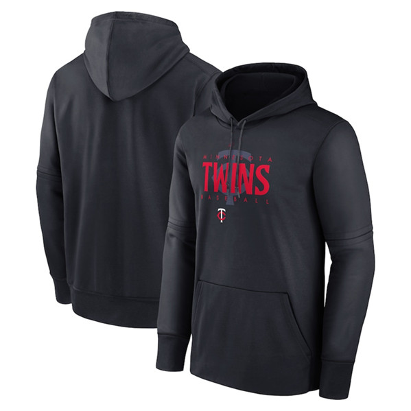 Minnesota Twins Navy Pregame Performance Pullover Hoodie - Zenithce