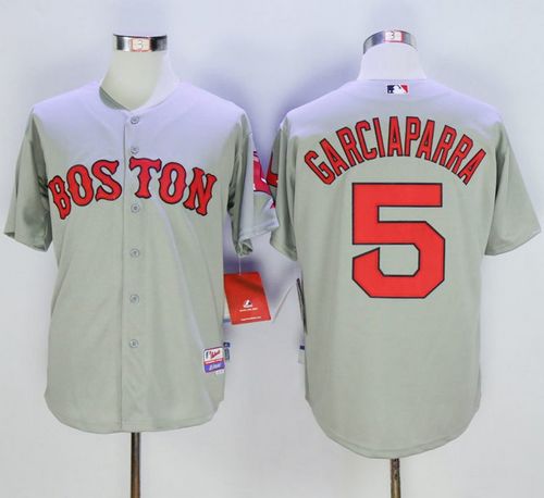 Red Sox #5 Nomar Garciaparra Grey Cool Base Stitched Jersey - Zenithce