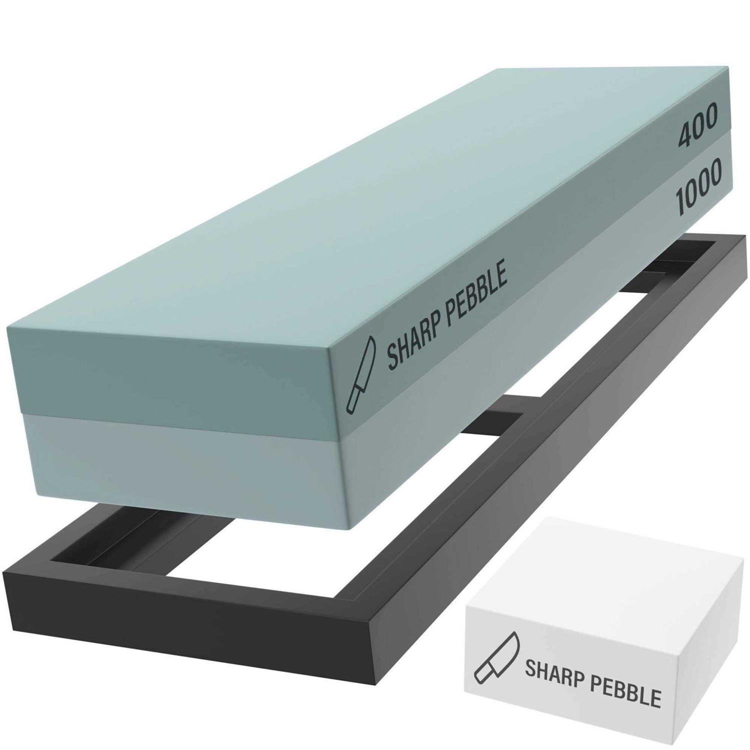 Sharp Pebble Premium Whetstone Knife Sharpening Stone 2 Side Grit 1000/6000 Waterstone - Zenithce