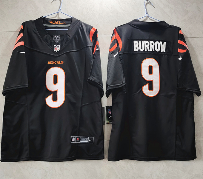Cincinnati Bengals #9 Joe Burrow Black 2023 F.U.S.E. Vapor Untouchable Limited Stitched Jersey - Zenithce