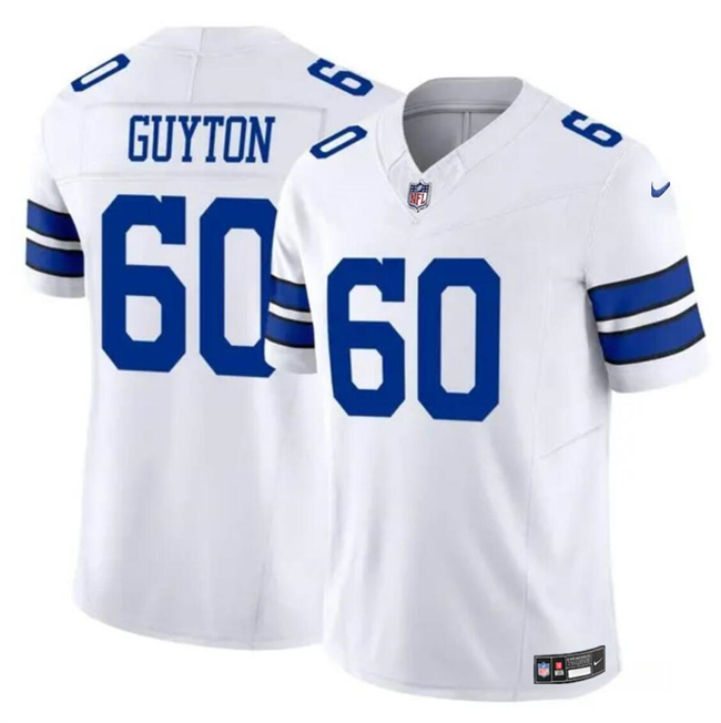 Dallas Cowboys #60 Tyler Guyton White 2024 F.U.S.E Draft Vapor Untouchable Limited Stitched Jersey - Zenithce