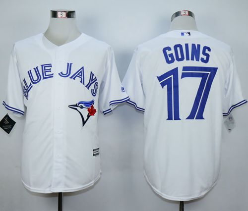 Blue Jays #17 Ryan Goins White New Cool Base Stitched Jersey - Zenithce