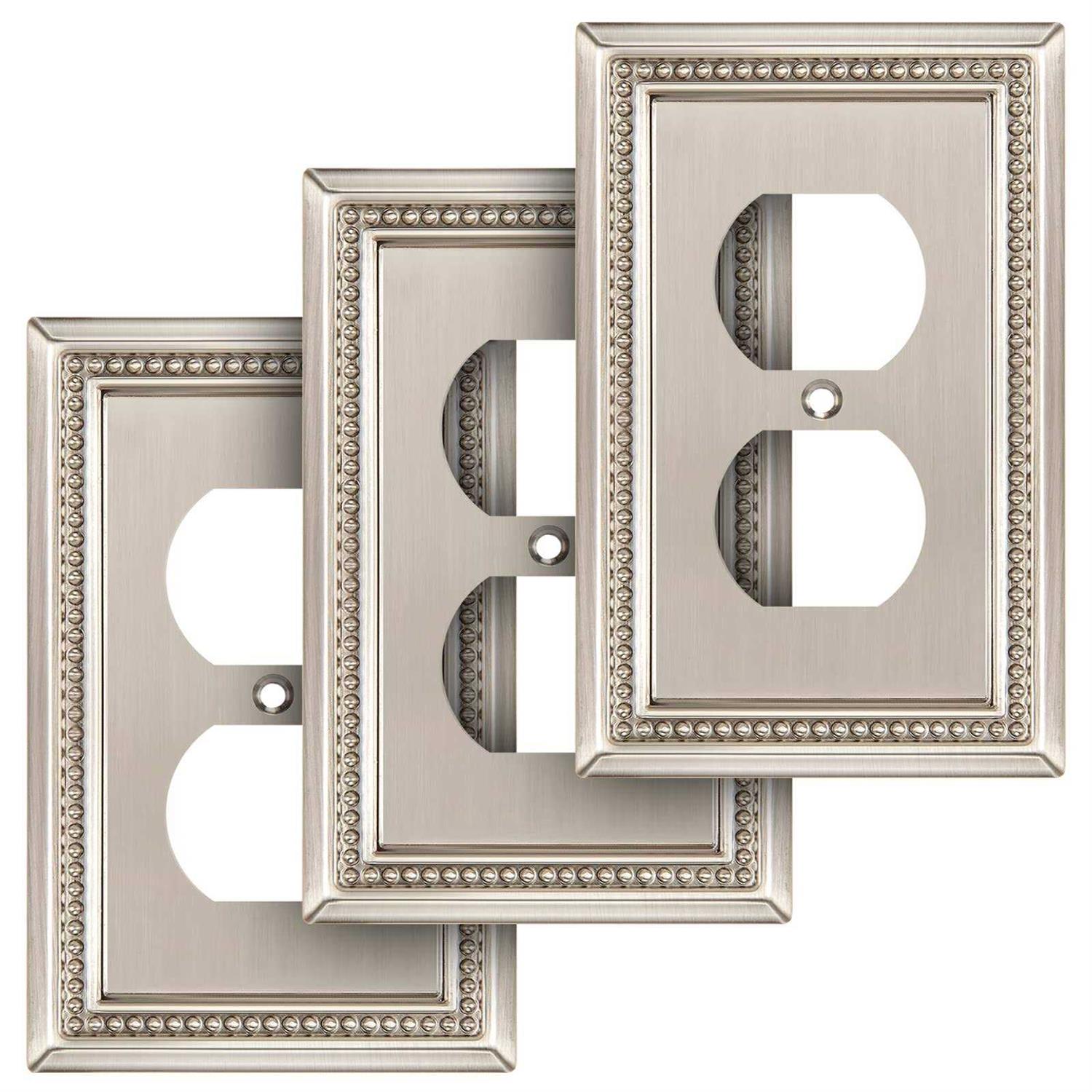 Henne Bery Sunken Pearls Decorative Wall Plate Switch Plate Outlet Cover - Zenithce