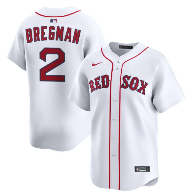 Boston Red Sox #2 Alex Bregman White 2024 Home Limited Stitched Jersey - Zenithce