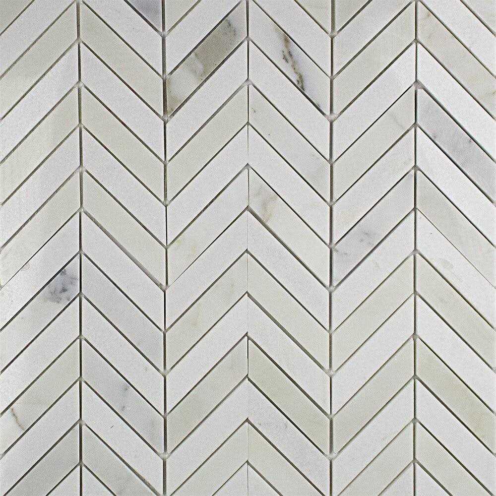 Ivy Hill Tile Dart and Thassos 10-3/4 in. x 10-3/4 in. x 10 mm Polished Marble Mosaic Tile - Zenithce