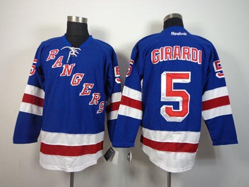 Rangers #5 Dan Girardi Blue Home Stitched Jersey - Zenithce