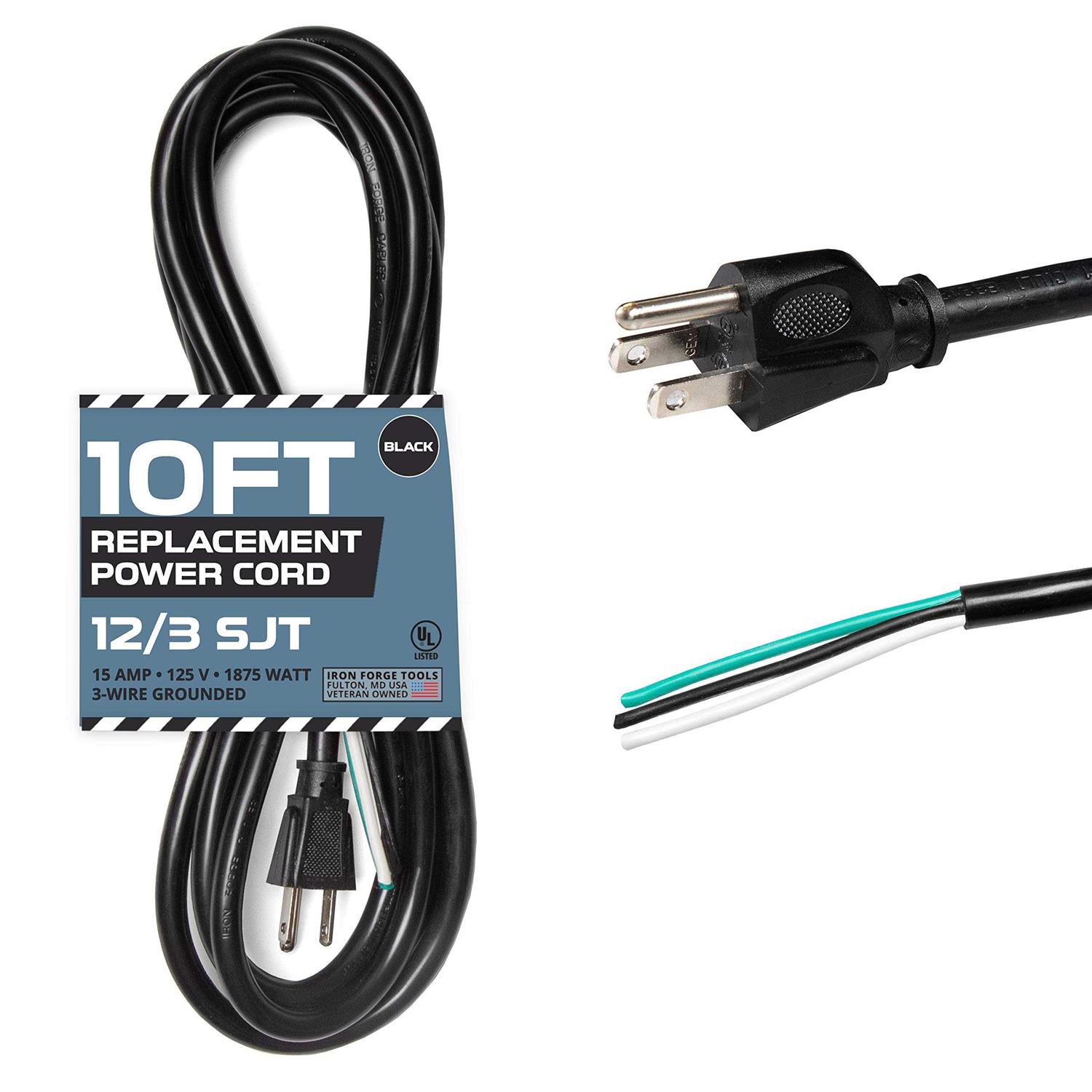 IRON FORGE CABLE 3 Prong Dryer Cord Extension Power Cord - Zenithce