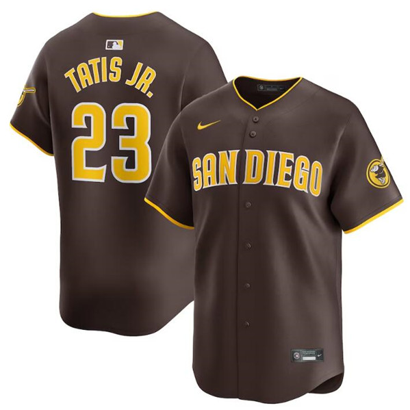 San Diego Padres #23 Fernando Tatis Jr. Brown 2024 Away Limited Stitched Jersey - Zenithce