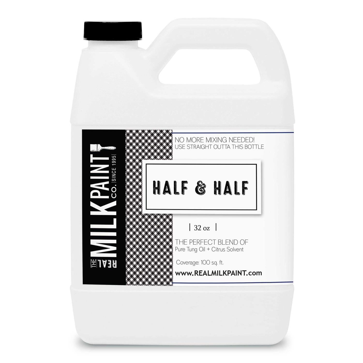 Real Milk Paint, Half and Half, Pure Tung Oil and Orange Peel Oil for Wood Finishing, Cutting Boards, Butcher Blocks, Clay, Stone, and - Zenithce