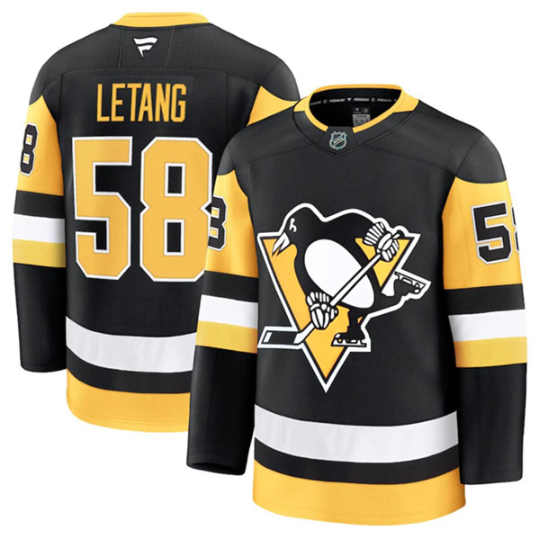 Pittsburgh Penguins #58 Kris Letang Black 2024-25 Home Stitched Jersey - Zenithce