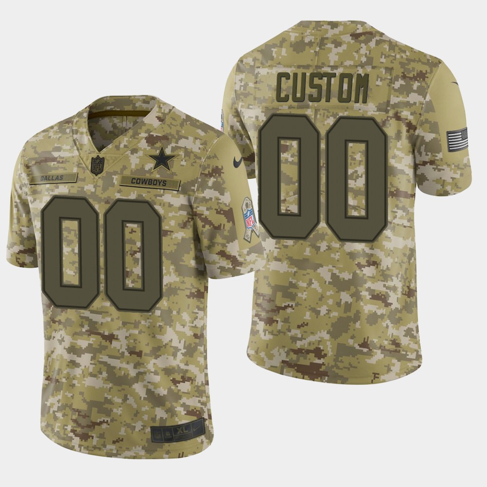 Dallas Cowboys Customized Camo Salute To Service NFL Stitched Limited Jersey - Zenithce
