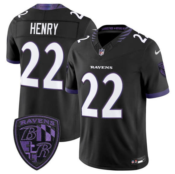 Baltimore Ravens #22 Derrick Henry Black 2026 F.U.S.E. Alternate Vapor Limited Stitched Jersey - Zenithce