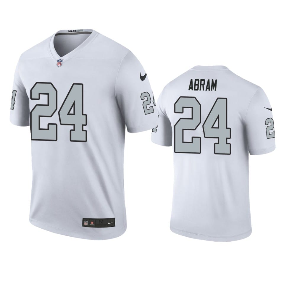 Raiders #24 Johnathan Abram White Vapor Limited Stitched Jersey - Zenithce