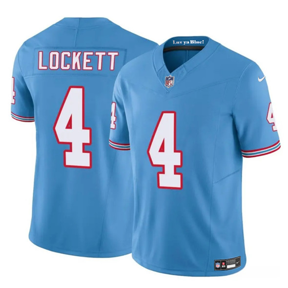 Tennessee Titans #4 Tyler Lockett Blue 2025 F.U.S.E. Throwback Vapor Limited Stitched Jersey - Zenithce