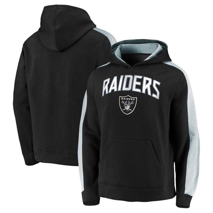 Las Vegas Raiders Black Game Time Arch Pullover Hoodie - Zenithce