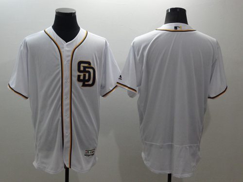 Padres Blank White Flexbase Authentic Collection Stitched Jersey - Zenithce