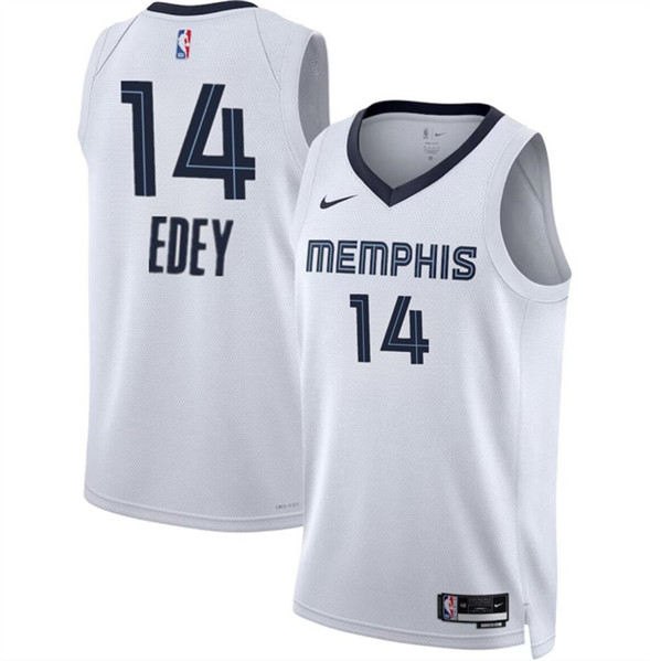 Memphis Grizzlies #14 Zach Edey White 2024 Draft Association Edition Stitched Jersey - Zenithce