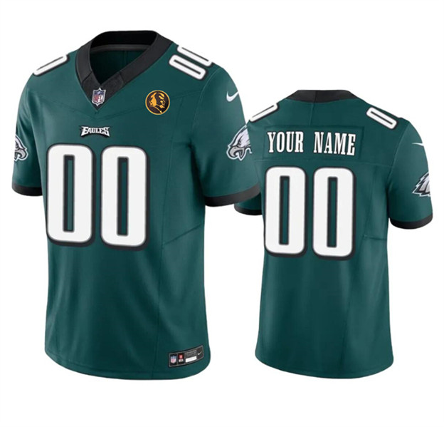 Philadelphia Eagles Custom Green 2023 F.U.S.E. With John Madden Patch Vapor Limited Stitched Jersey - Zenithce