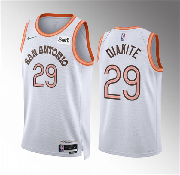 San Antonio Spurs #29 Mamadi Diakite White 2023-24 City EditionStitched Jersey - Zenithce