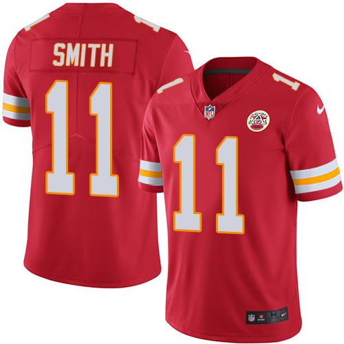 Kansas City Chiefs #11 Alex Smith Red Team Color Vapor Untouchable Limited Stitched Jersey - Zenithce