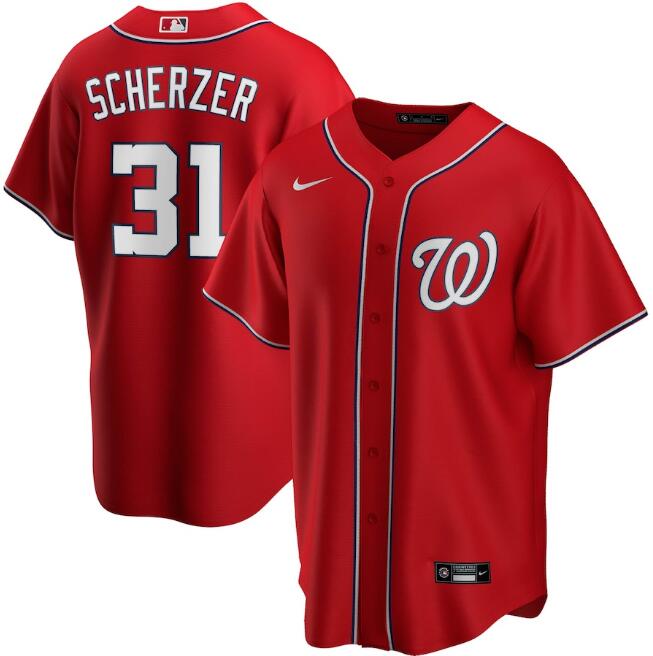 Washington Nationals Red #31 Max Scherzer Cool Base Stitched Jersey - Zenithce