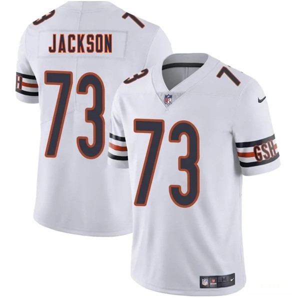 Chicago Bears #73 Jonah Jackson White 2025 Vapor Stitched Jersey - Zenithce