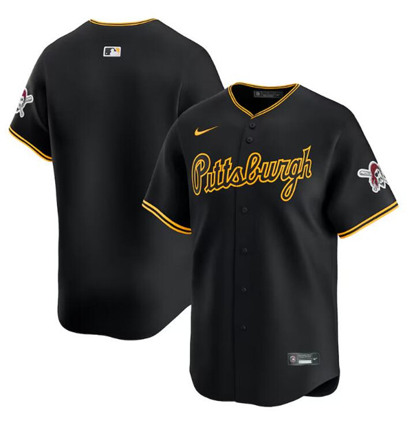 Pittsburgh Pirates Blank Black Alternate Limited Stitched Jersey - Zenithce