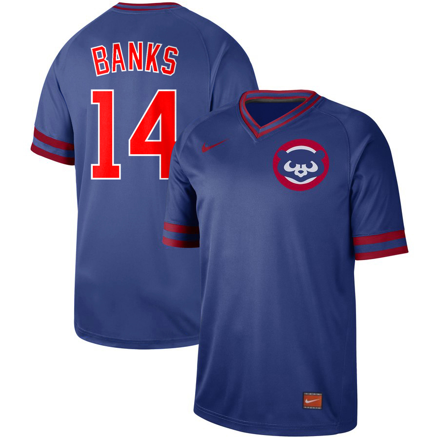 Chicago Cubs #14 Ernie Banks Royal Cooperstown Collection Legend Stitched Jersey - Zenithce
