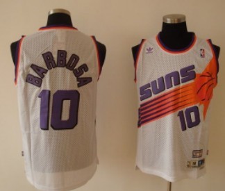 Phoenix Suns #10 Leandro Barbosa White Swingman Throwback Jersey - Zenithce