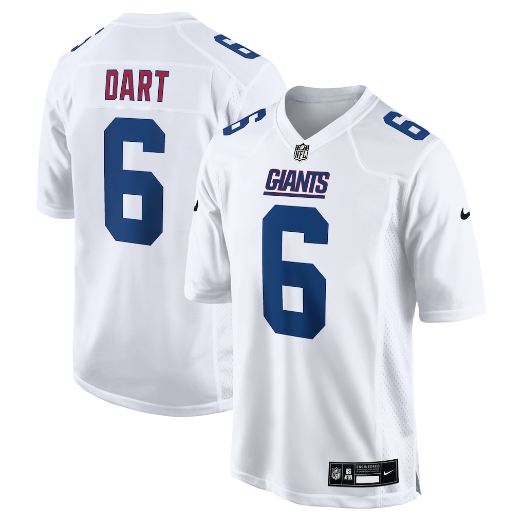 New York Giants #6 Jaxson Dart Tundra White Fashion Game Nike Jersey - Zenithce