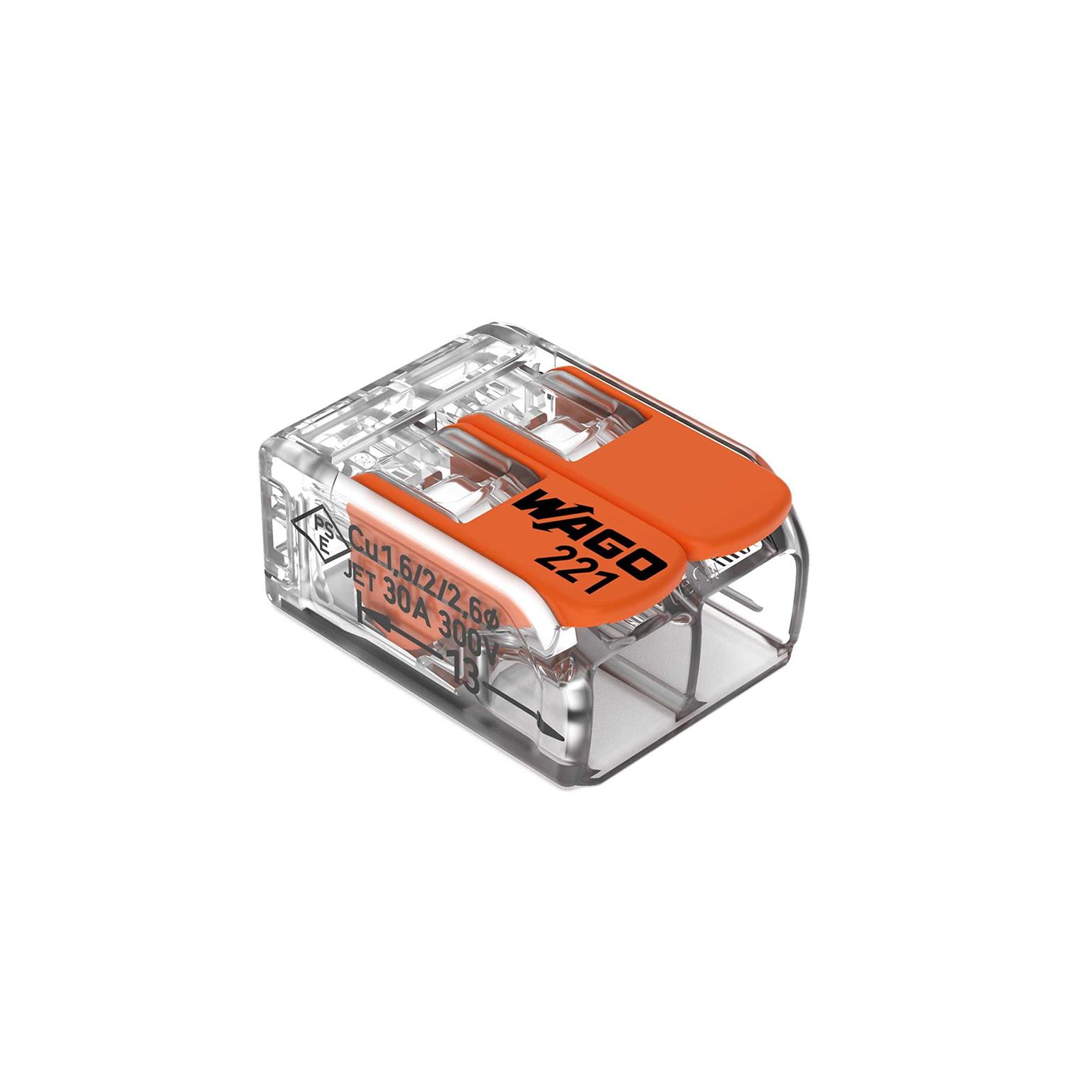 Wago 221-612 Lever-nuts 10awg 2 Conductor Compact Wire Connectors 10 PK - Zenithce