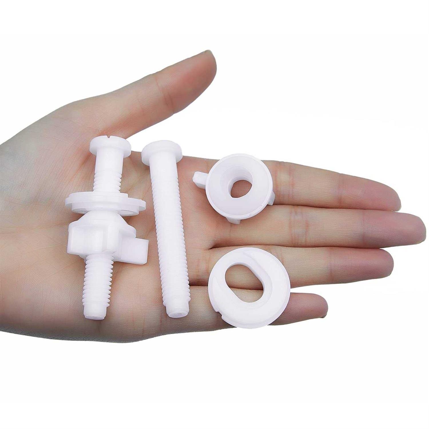 Toilet Seat Screws Toilet Seat Hinges Bolt Expanding Rubber Top Nuts Screw Fixings Fix WC Blind Hole Fittings - Zenithce