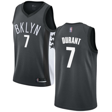 Nets #7 Kevin Durant Gray Swingman Statement Edition Jersey - Zenithce